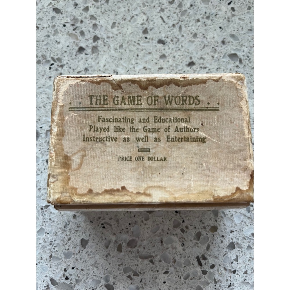Antique The Game of Words Educational Card Game Vintage Pronunciation Learning